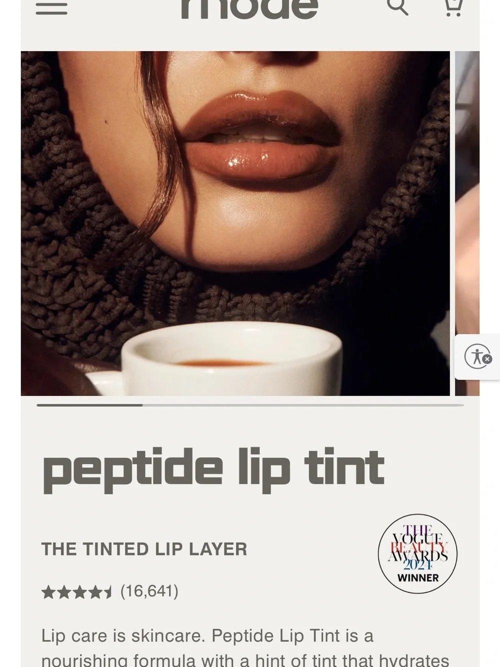 RHODE Peptide Lip Tint - Mauve Brown